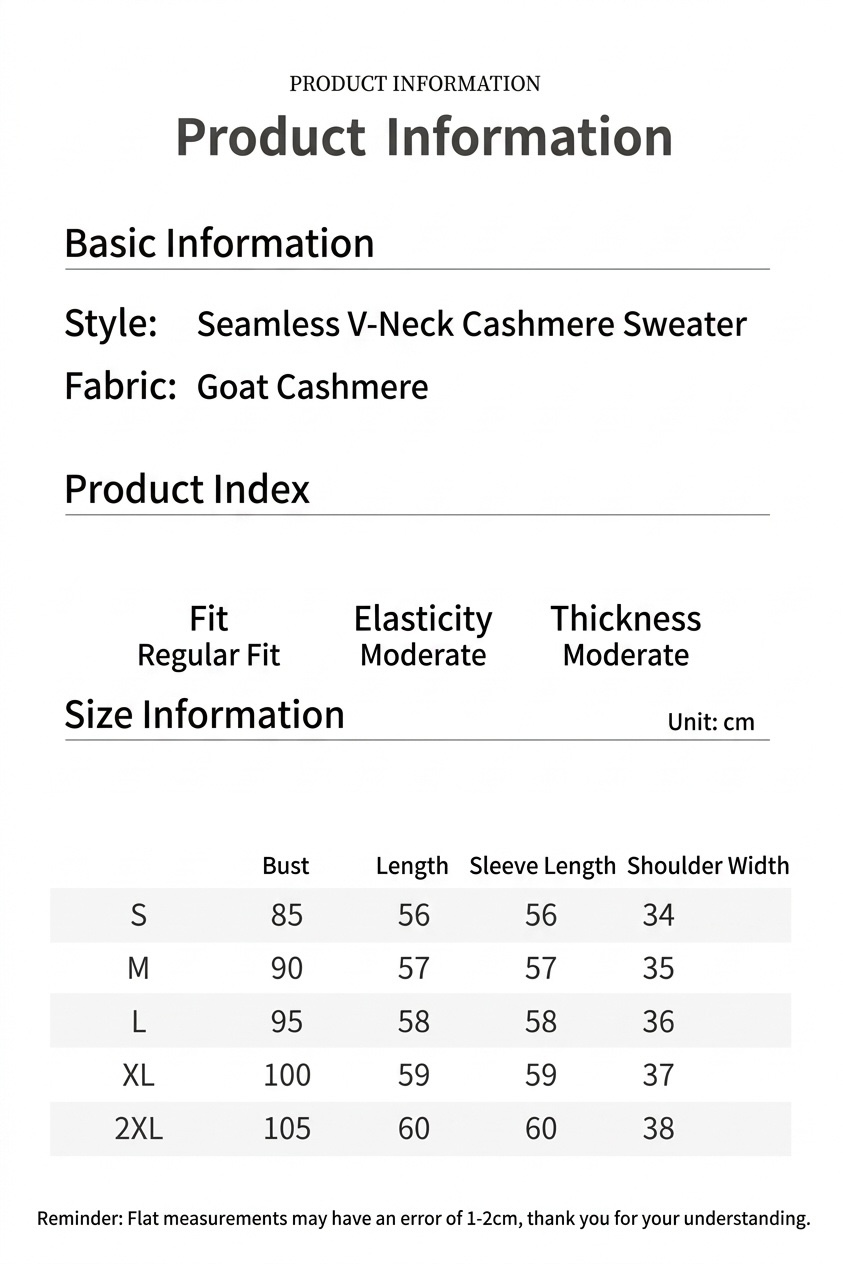 Cashmere Women's V-Neck Long Sleeve Cashmere Knit Sweater