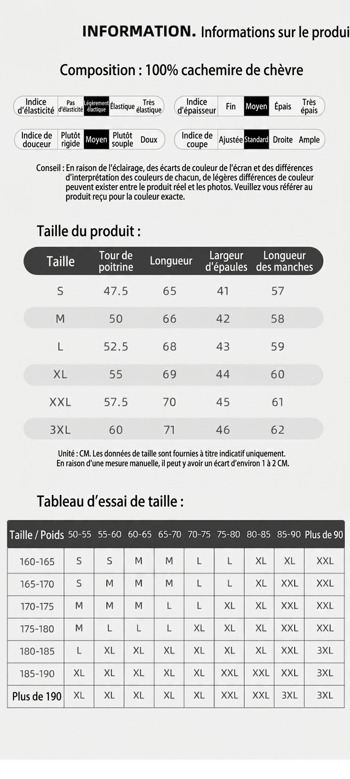 Pull en cachemire texturé à col rond et manches longues pour homme