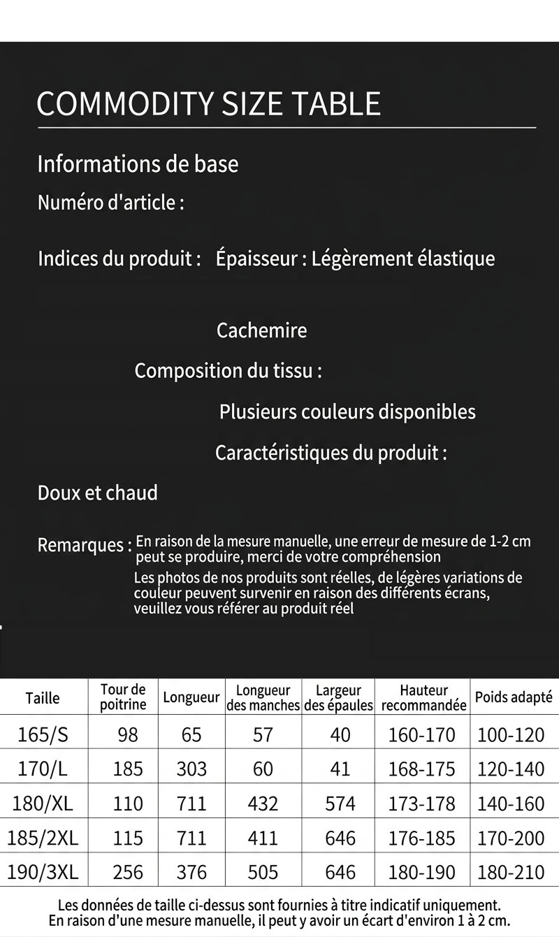 Pull en cachemire à col roulé pour homme