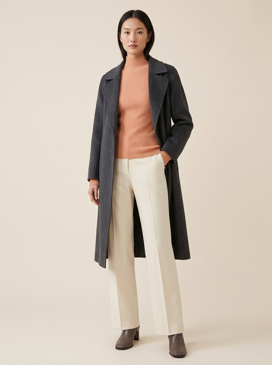 Women's Ribbed Mock Turtleneck Knit Sweater