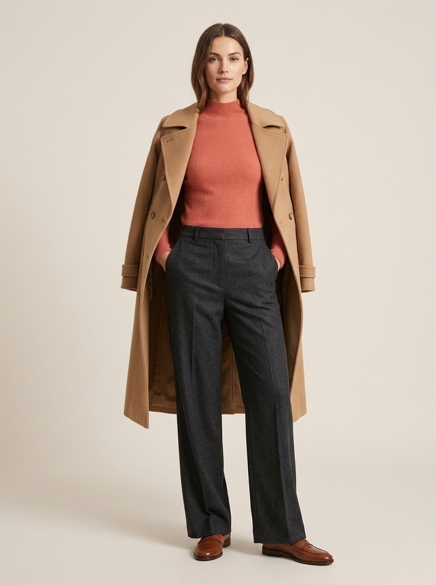 Women's Ribbed Mock Turtleneck Knit Sweater