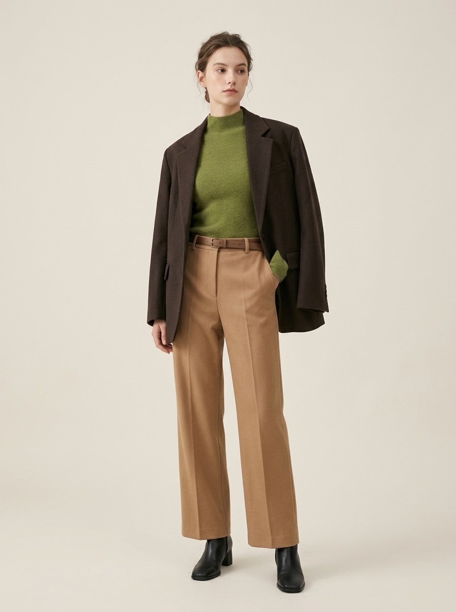 Women's Ribbed Mock Turtleneck Knit Sweater