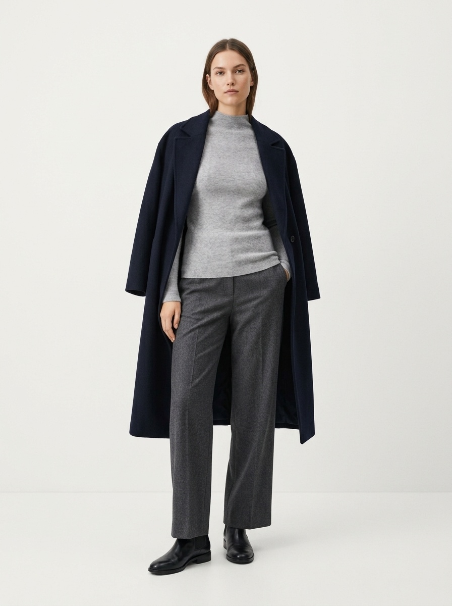 Women's Ribbed Mock Turtleneck Knit Sweater