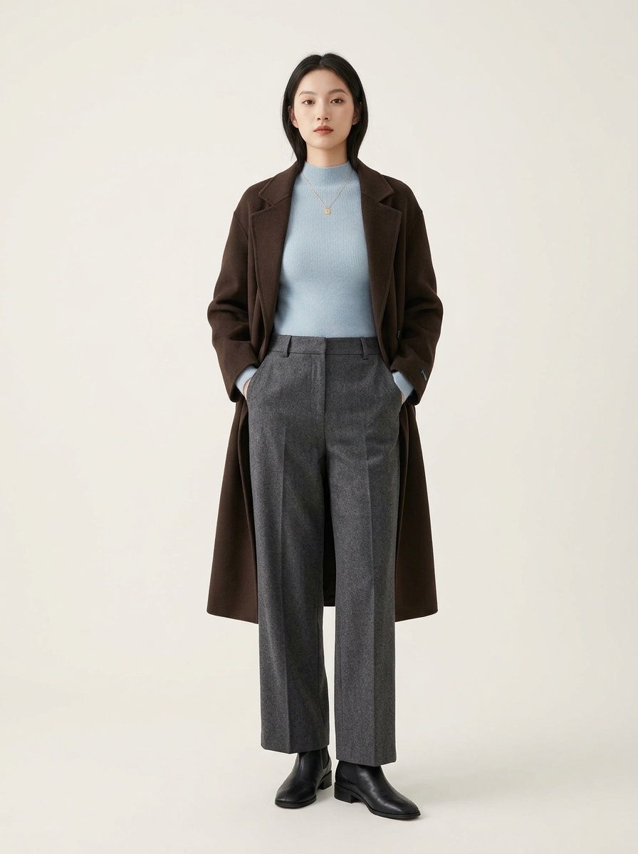 Women's Ribbed Mock Turtleneck Knit Sweater
