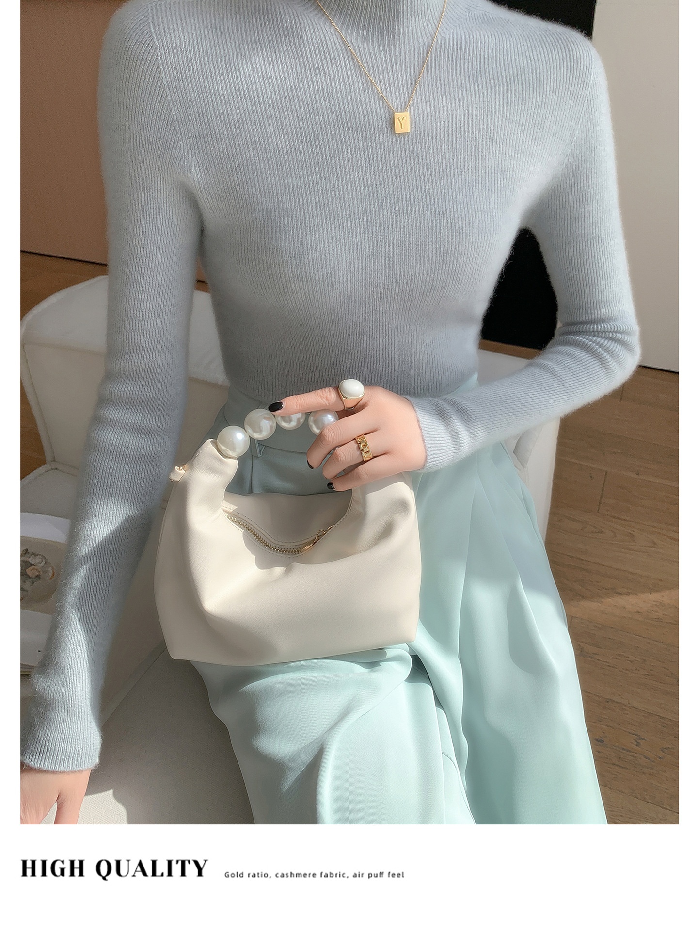 Women's Ribbed Mock Turtleneck Knit Sweater