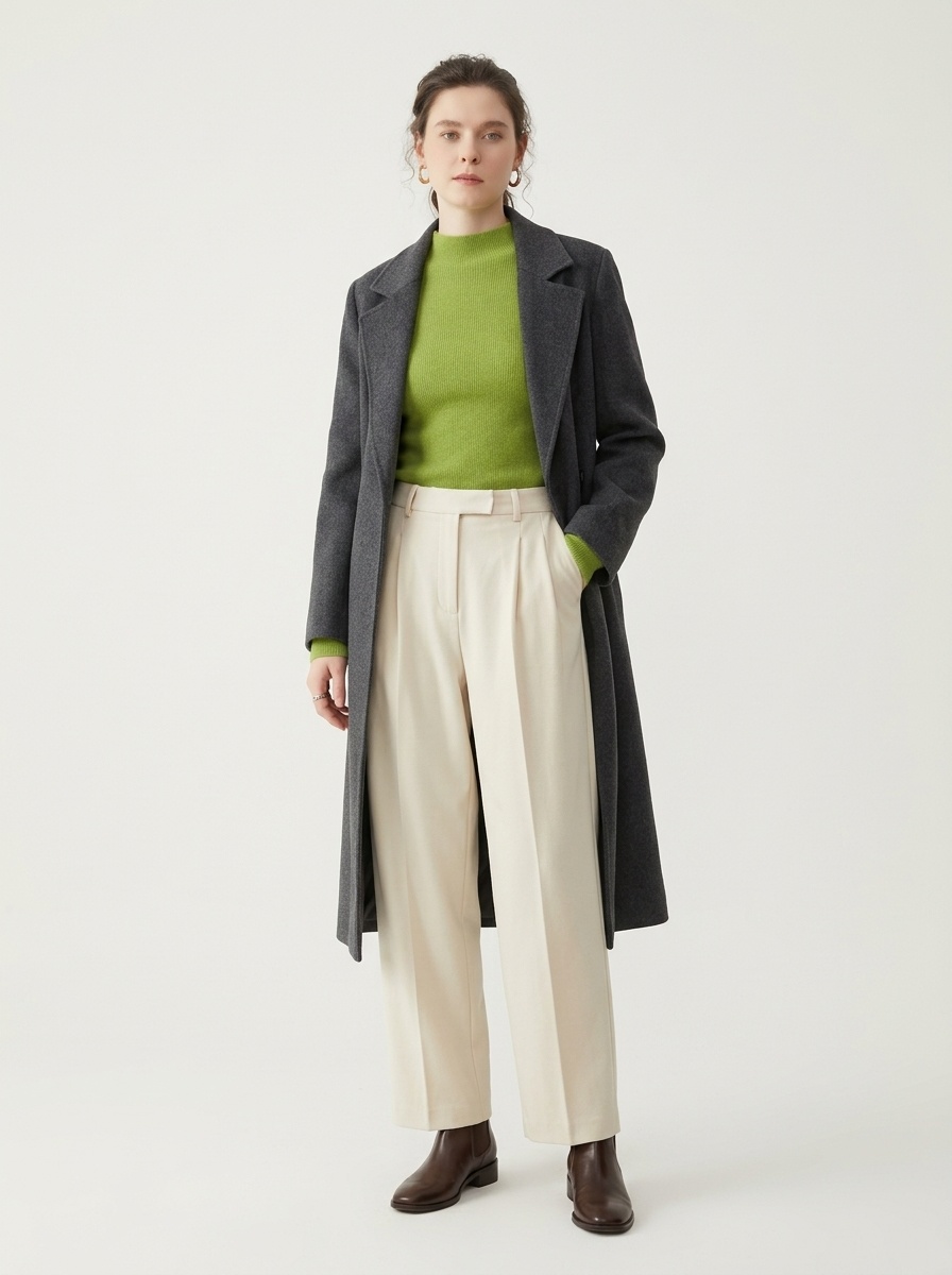 Women's Ribbed Mock Turtleneck Knit Sweater
