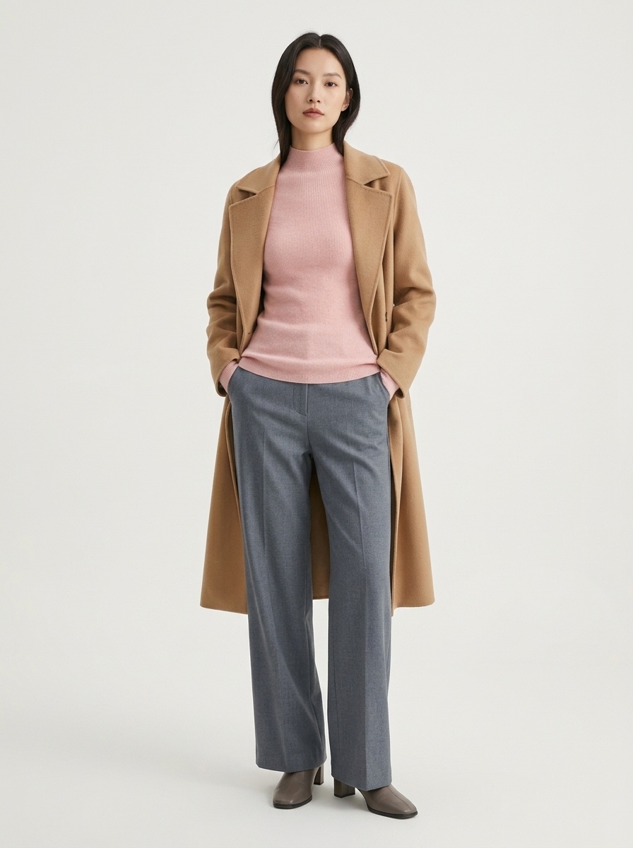 Women's Ribbed Mock Turtleneck Knit Sweater