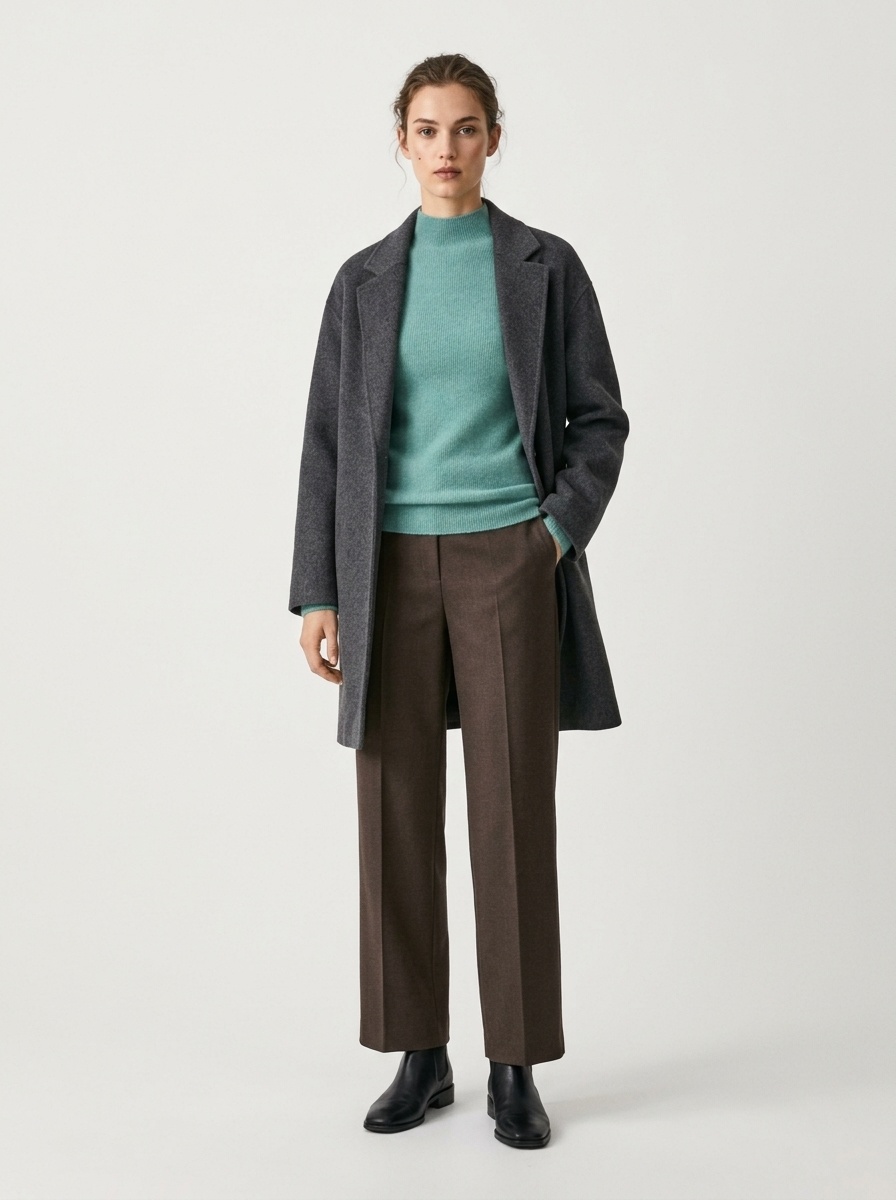 Women's Ribbed Mock Turtleneck Knit Sweater