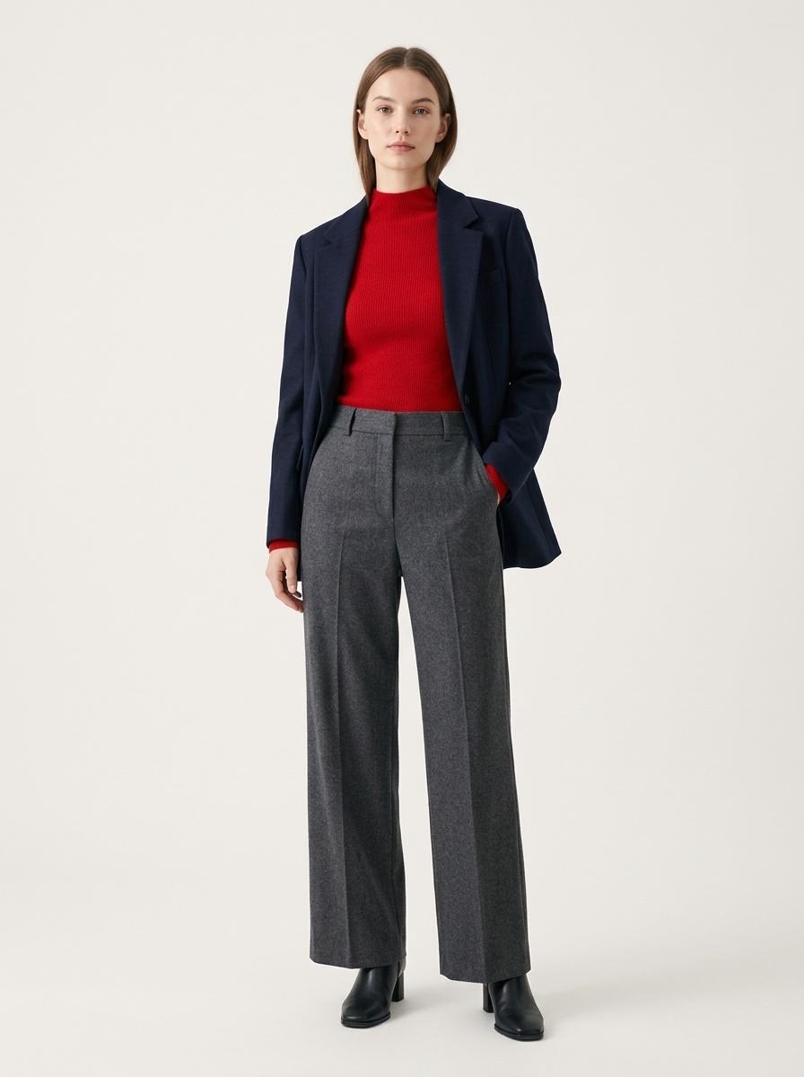 Women's Ribbed Mock Turtleneck Knit Sweater