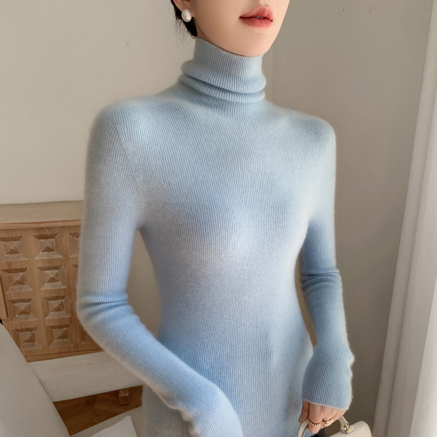 Women's Ribbed Knit Long Sleeve Sweater
