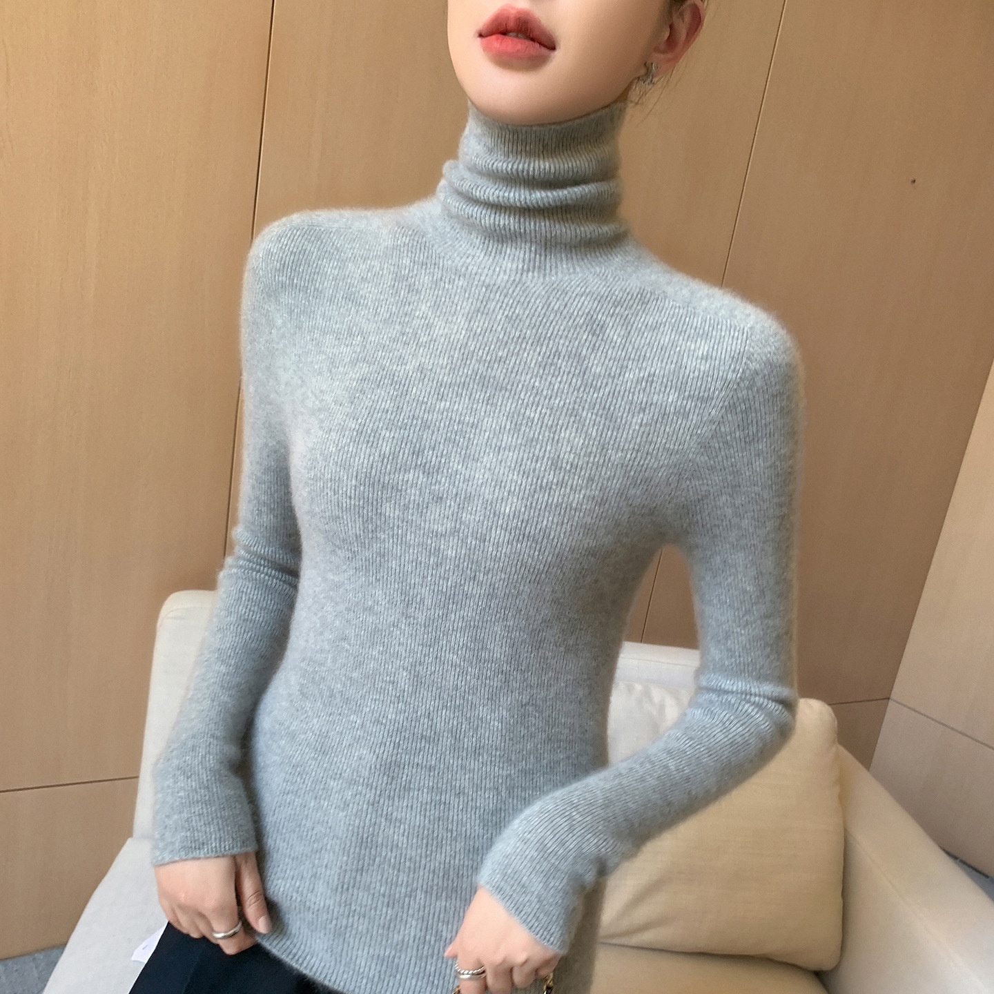 Women's Ribbed Knit Long Sleeve Sweater