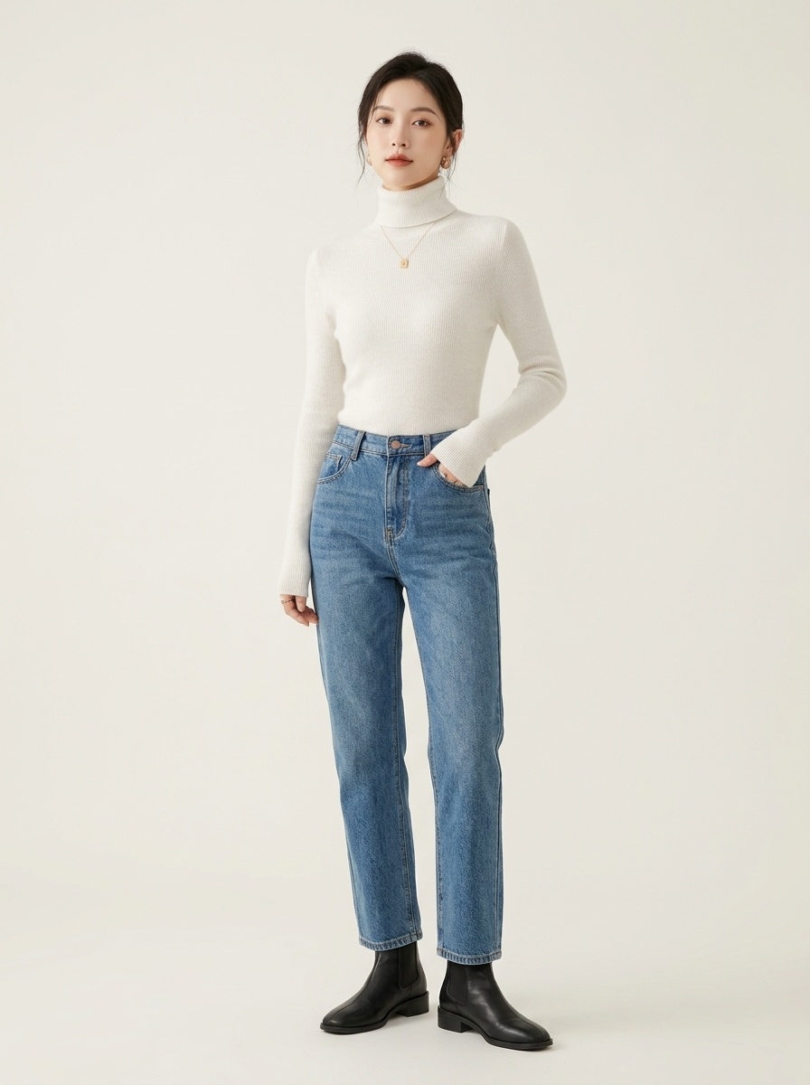Women's Ribbed Knit Long Sleeve Sweater