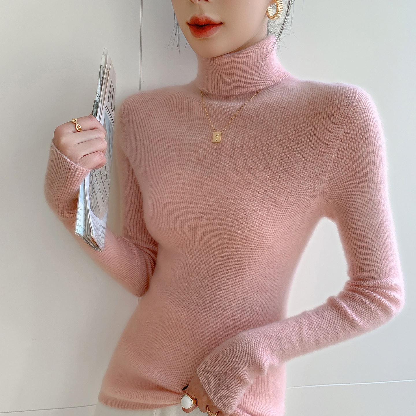 Women's Ribbed Knit Long Sleeve Sweater