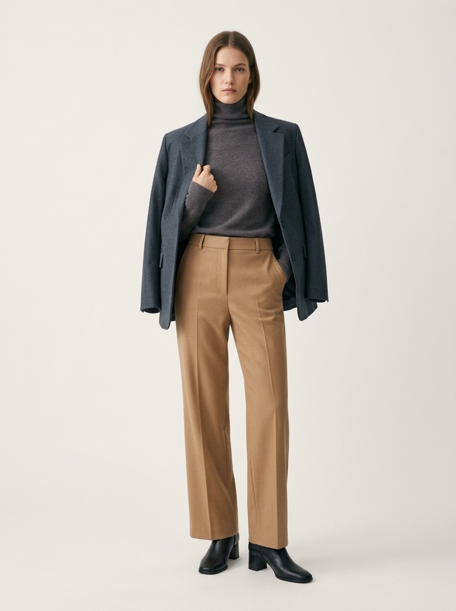 Women's Ribbed Knit Turtleneck Sweater