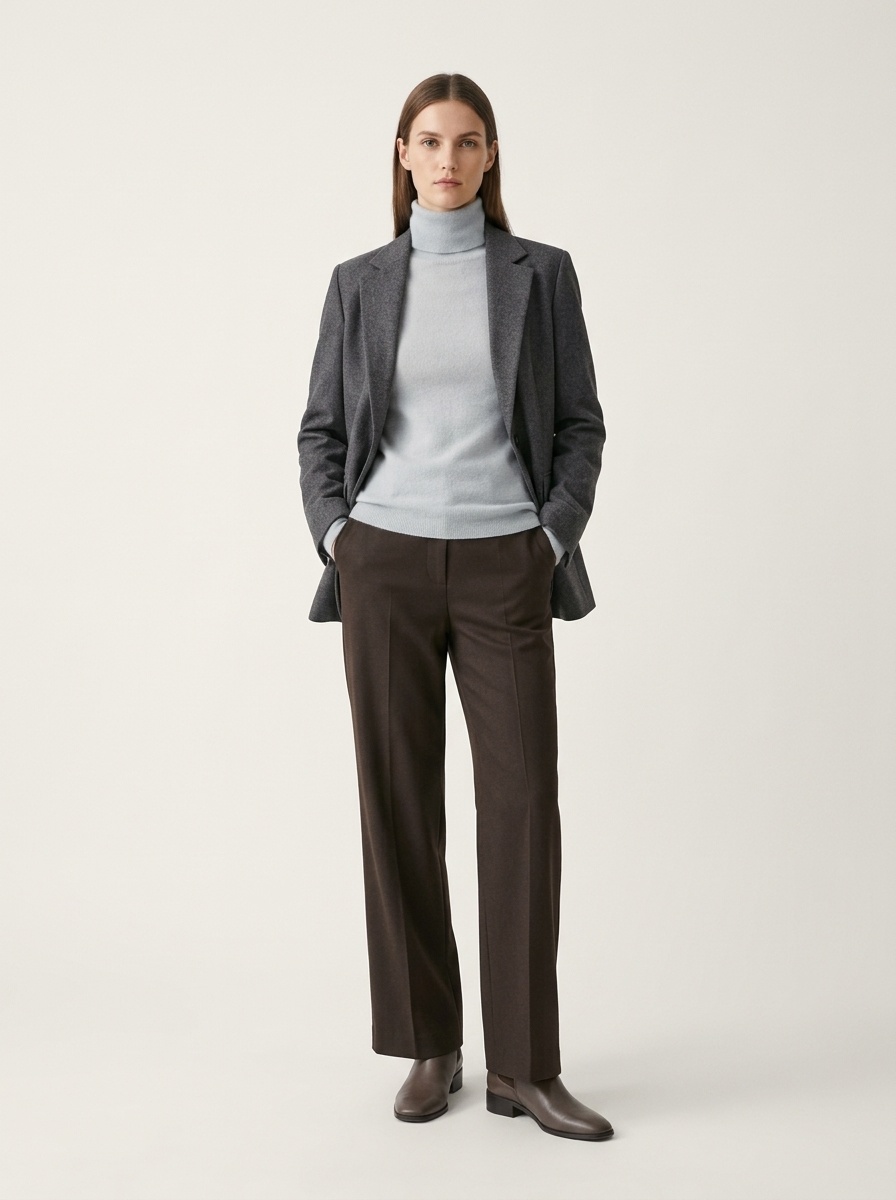 Women's Ribbed Knit Turtleneck Sweater