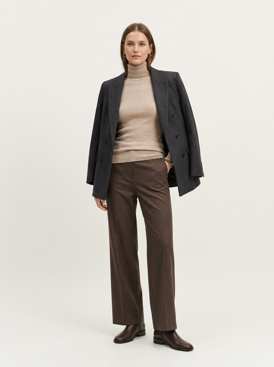 Women's Ribbed Knit Turtleneck Sweater