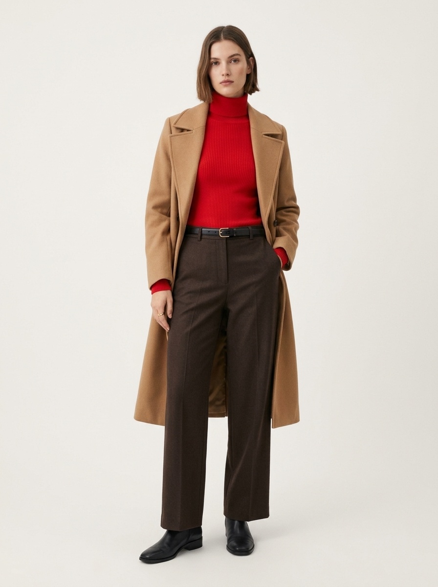 Women's Ribbed Knit Turtleneck Sweater
