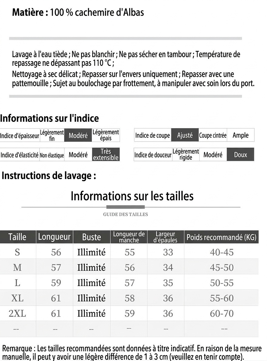 Pull à col roulé en maille côtelée en cachemire pour femme