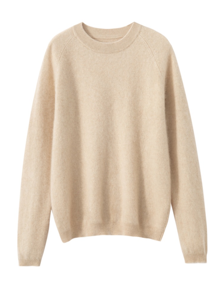 Women's Crewneck Raglan Long Sleeve Knit Pullover Sweater