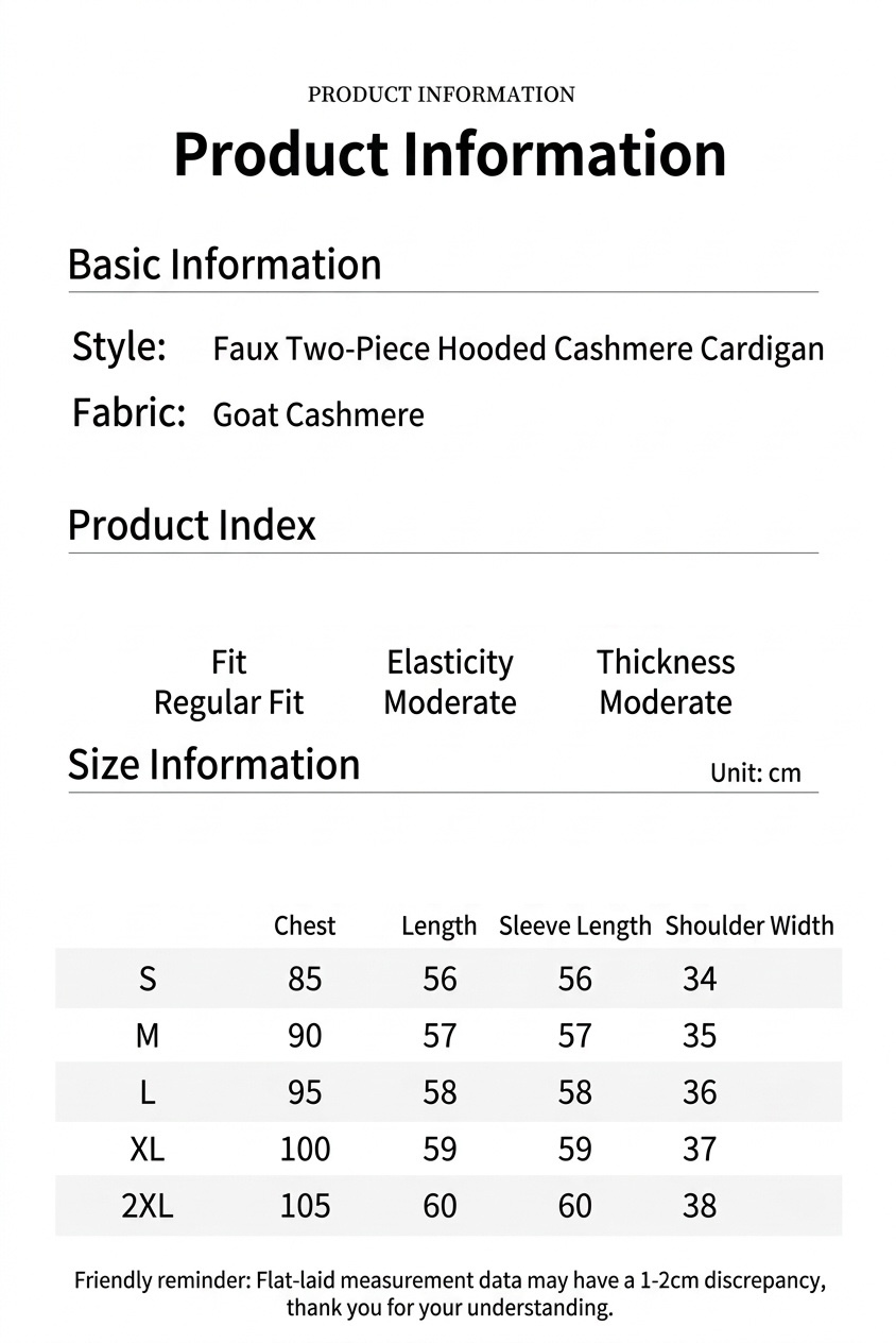 Women's Layered Hooded Knit Button Cardigan