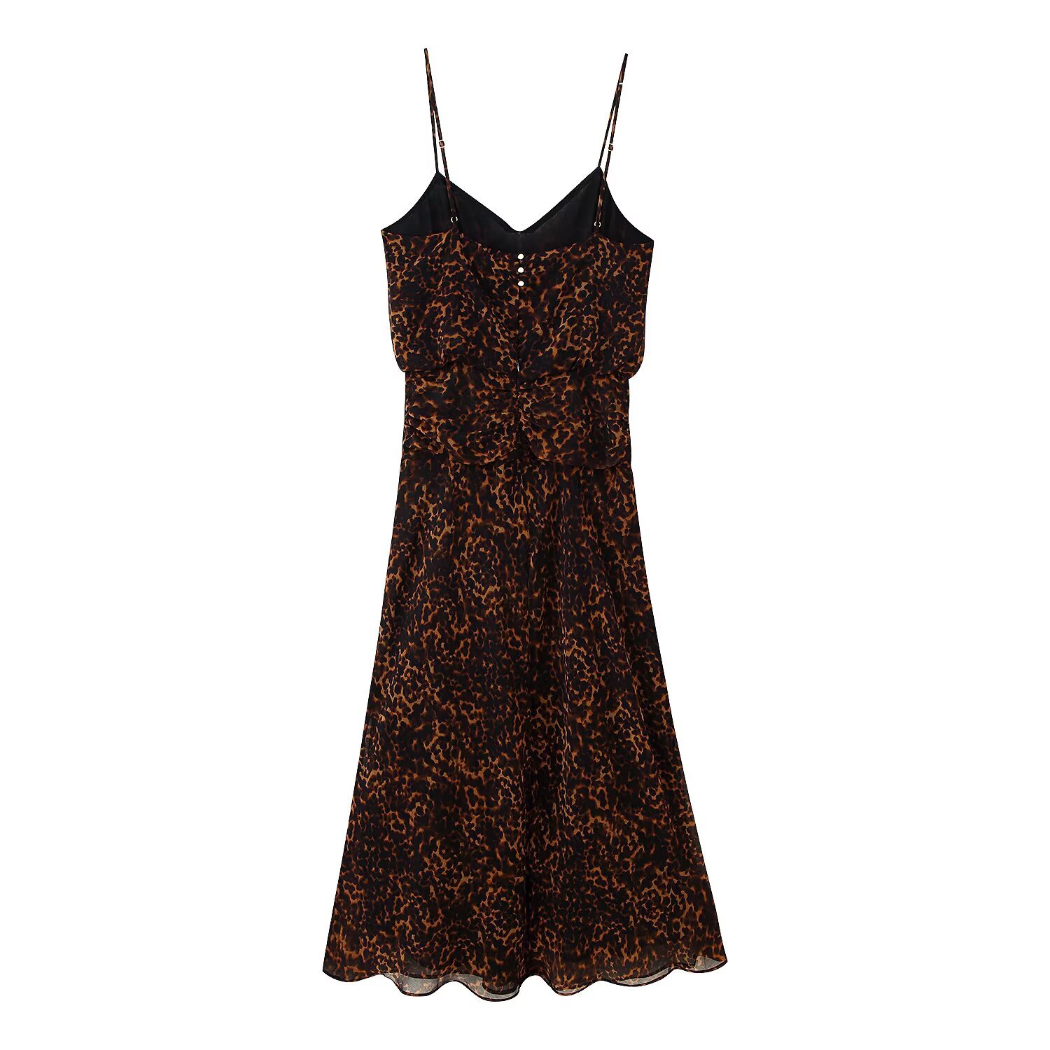 Vestido midi con estampado animal - Moda Mujer KUN-00086