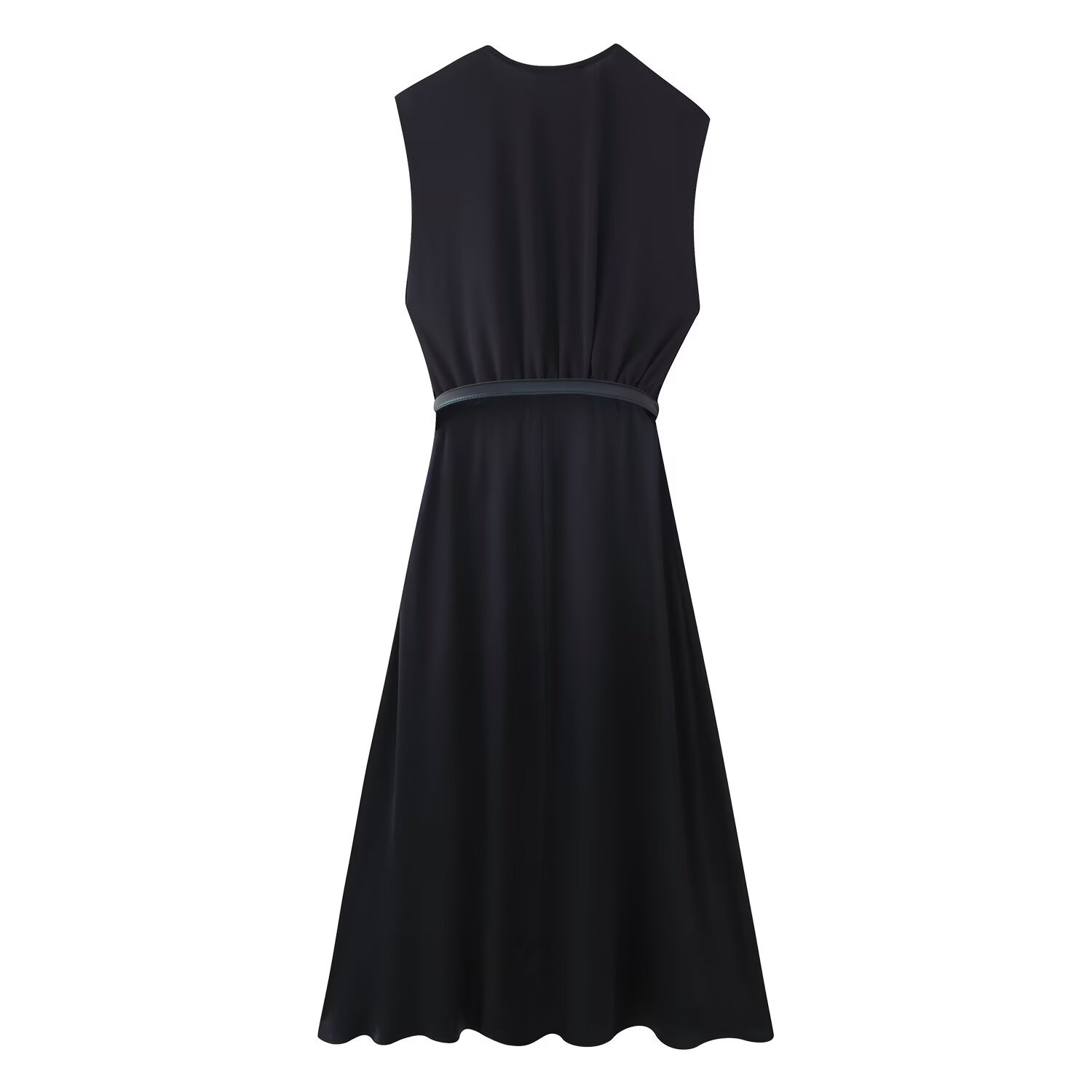 Vestido midi con cinturón - Vestido de mujer estilo europeo KUN-00208