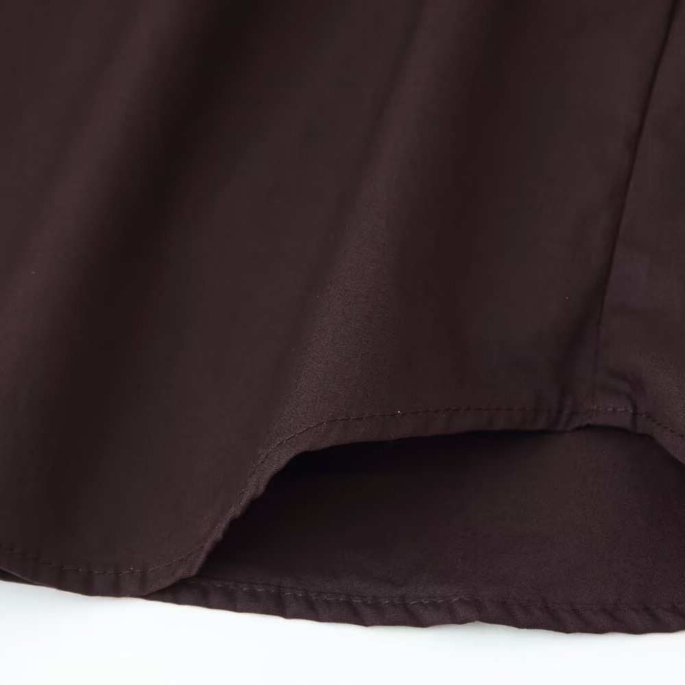 Popeline-Hemdkragen mit Schal - Bluse im europäischen Chic KUN-00063