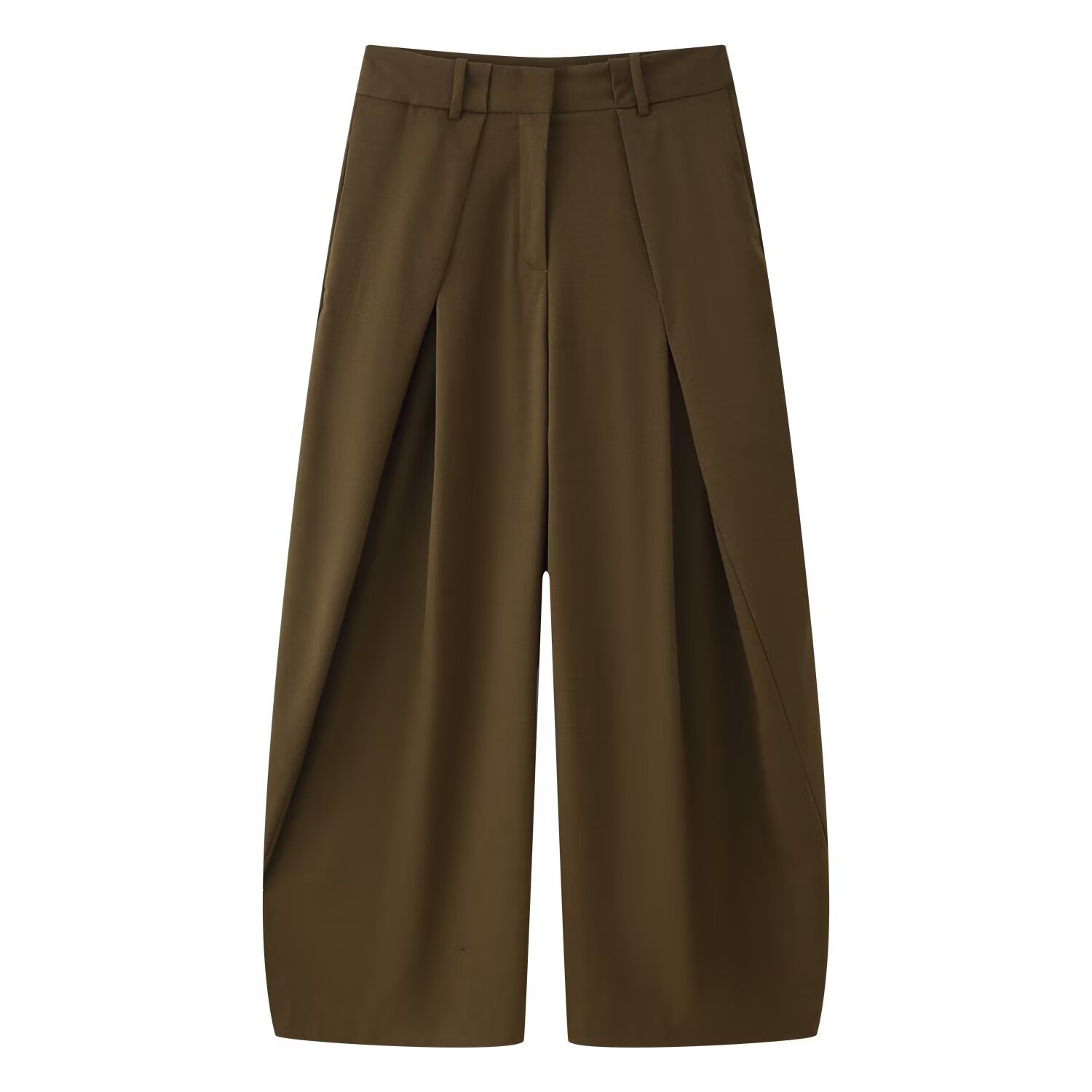 Wide Leg Pleated Pants - Stylish Loose Fit Trousers KUN-00028