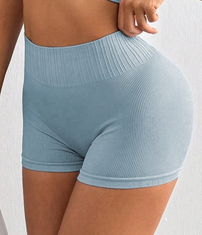 Slimming S-Shape Quick-Dry Fitness Vest and Butt-Lifting Shorts Yoga Outfit Set for Women (without pads)