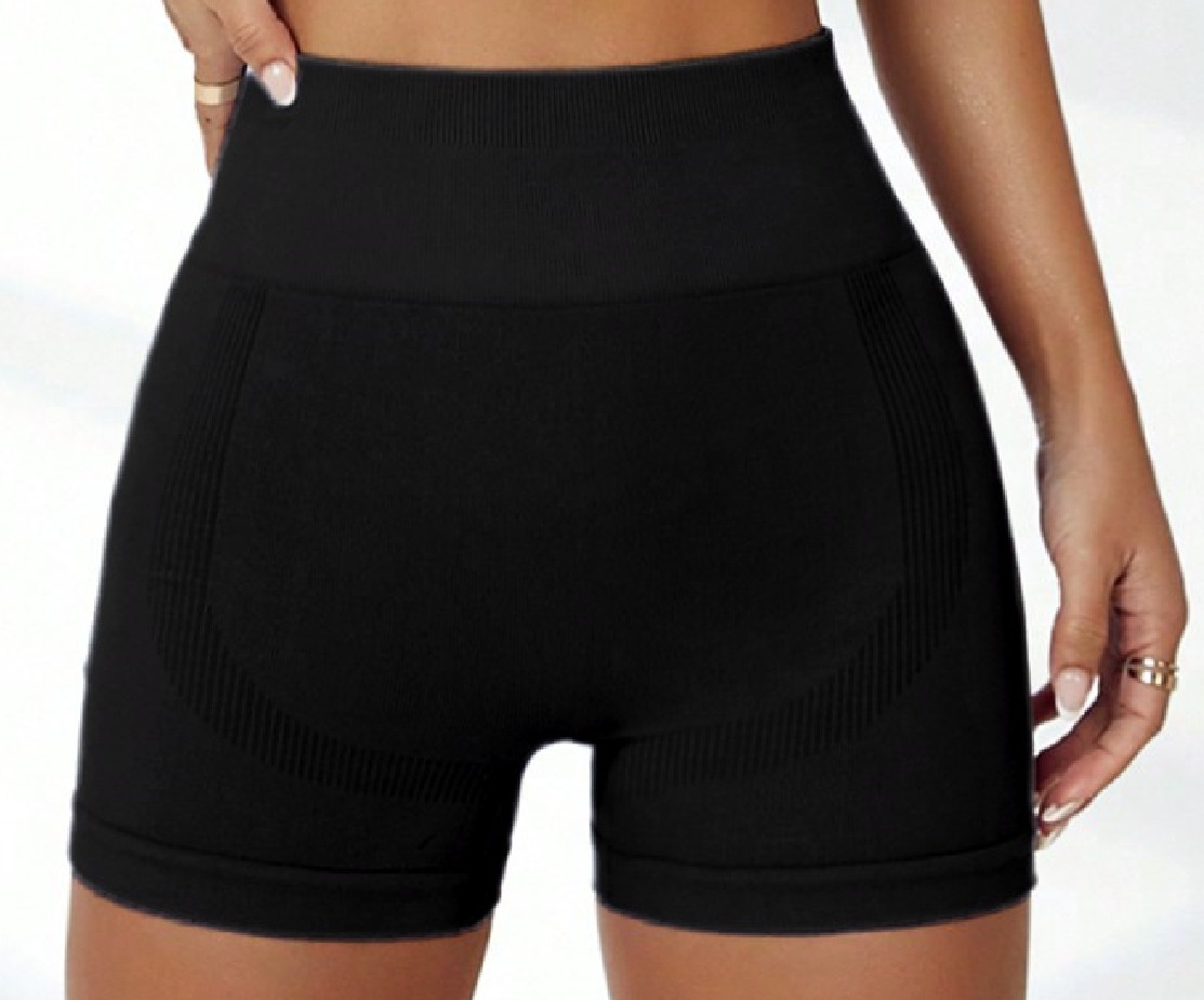 Conjunto de yoga sexy de talle alto y espalda descubierta con shorts de secado rápido para mujer.