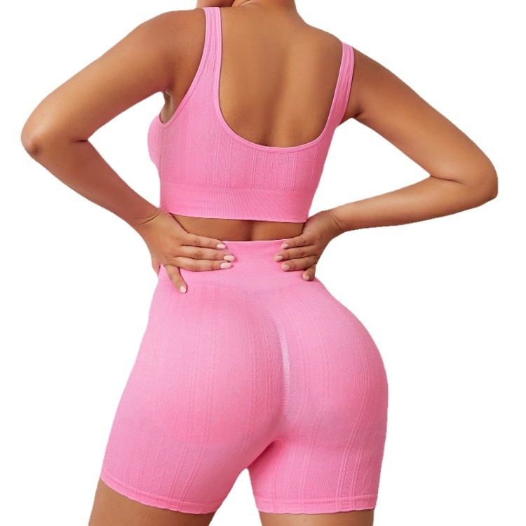 High-Waisted Slimming Quick-Dry Yoga Shorts Set for Women with S-Shape Sexy Tummy Control