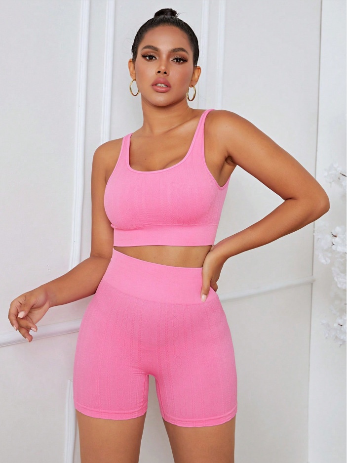 High-Waisted Slimming Quick-Dry Yoga Shorts Set for Women with S-Shape Sexy Tummy Control