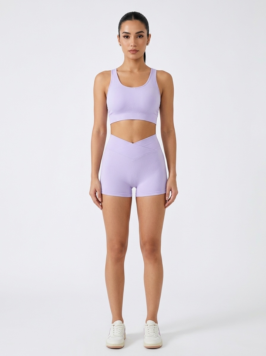 Slimming High-Intensity Quick-Dry Yoga Shorts Set with Sexy Vest for Women