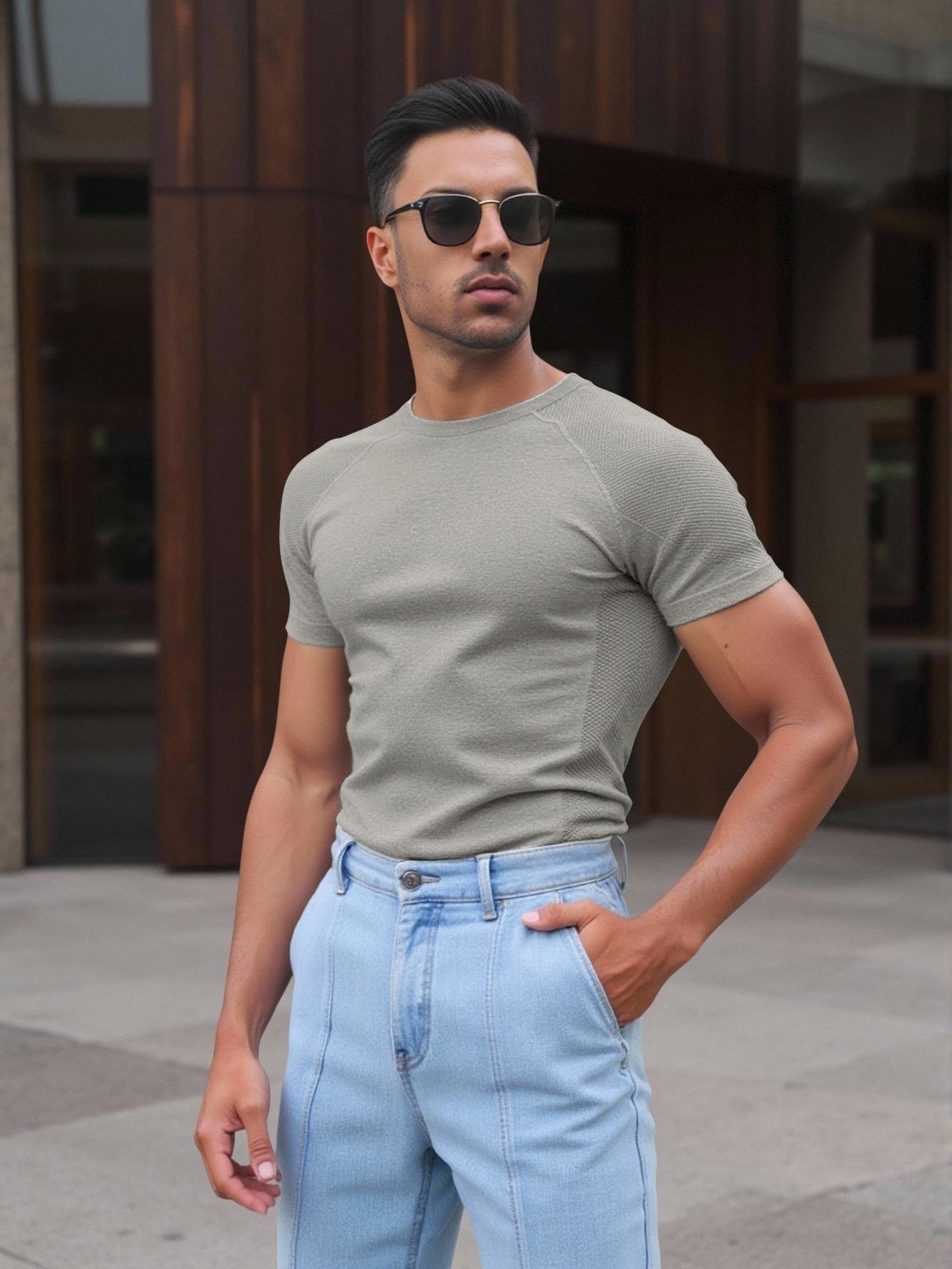 Slim-Fit Quick-Dry Men's Muscle Training Bodysuit for Running and Fitness