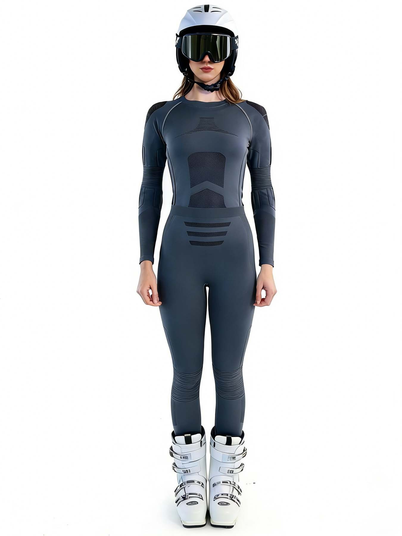Slimming Quick-Dry Winter Thermal Compression Ski Jumpsuit for Women