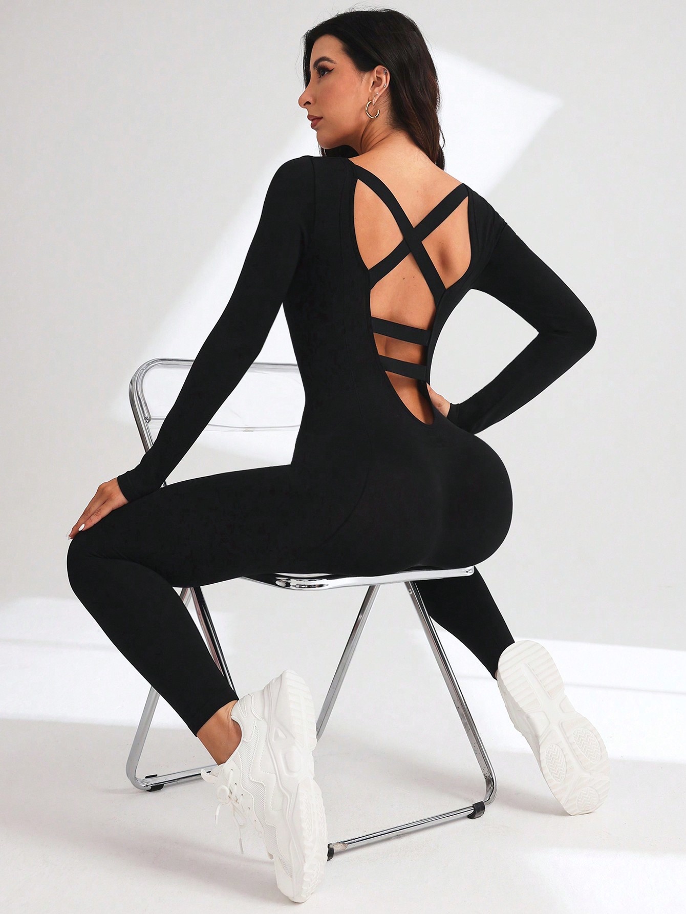 Backless Slimming Quick-Dry Yoga Bodysuit with S-Shape Fit for Women (without pads)