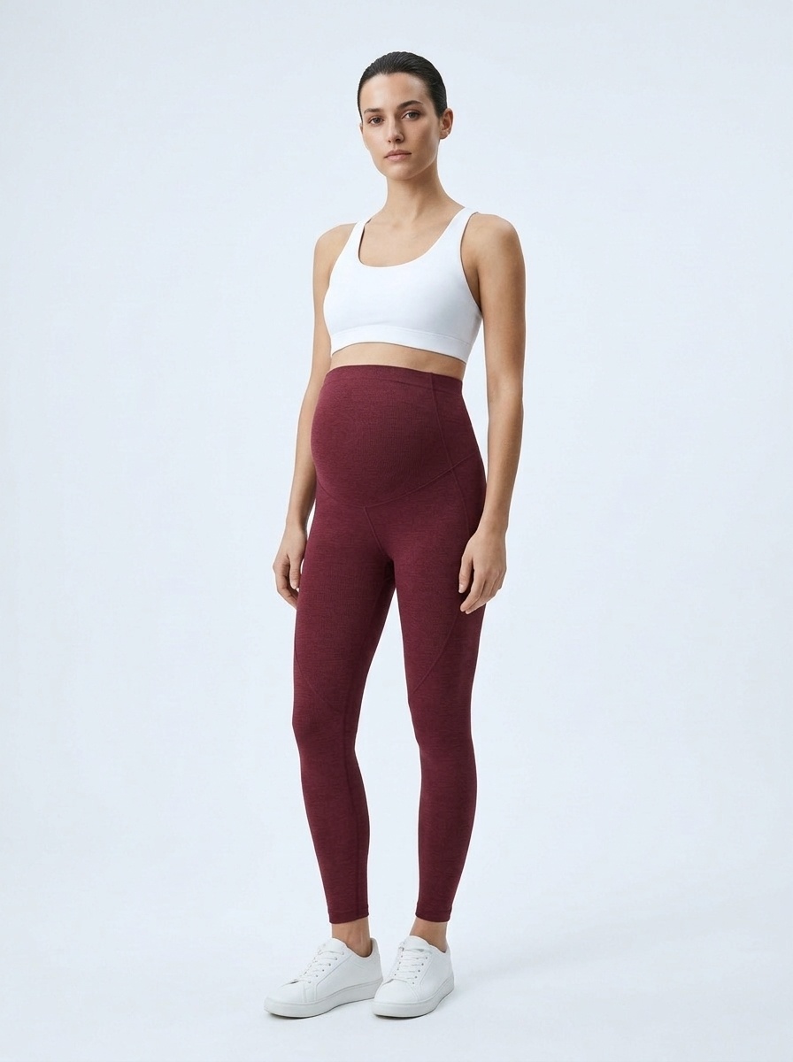 High-Waisted Slimming Breathable Maternity Yoga Pants with Belly Support for Women in Winter
