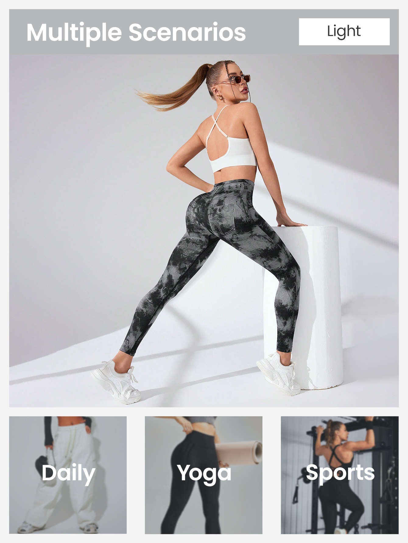 High-Waisted Slimming Quickdry Sexy Hip-Lifting Fitness Leggings for Women