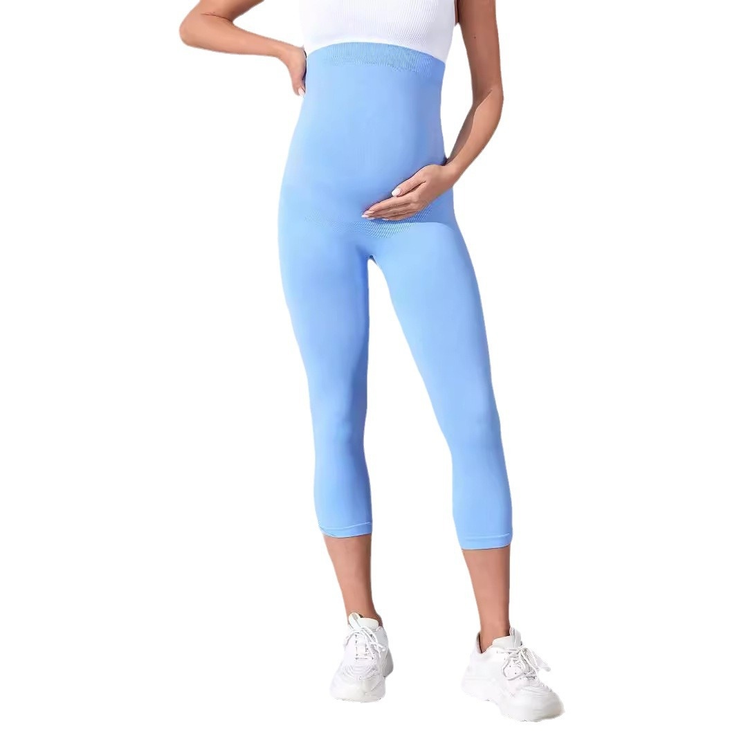 High-Waisted Quick-Dry Slimming Maternity Yoga Leggings with Belly Support for Women