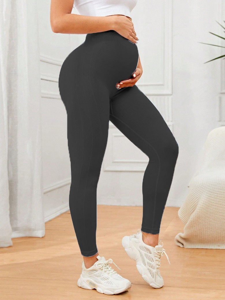 High-Waisted Quick-Dry Slimming Maternity Yoga Pants with Belly Support for Women