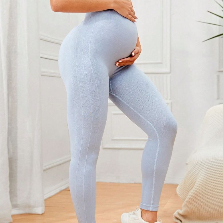 High-Waisted Quick-Dry Slimming Maternity Yoga Pants with Belly Support for Women