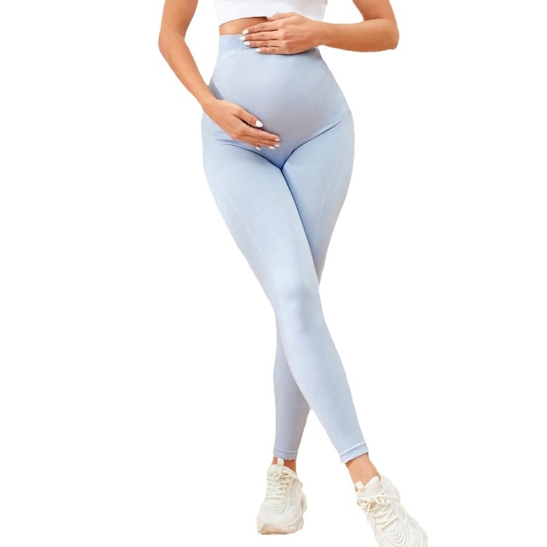 High-Waisted Quick-Dry Slimming Maternity Yoga Pants with Belly Support for Women