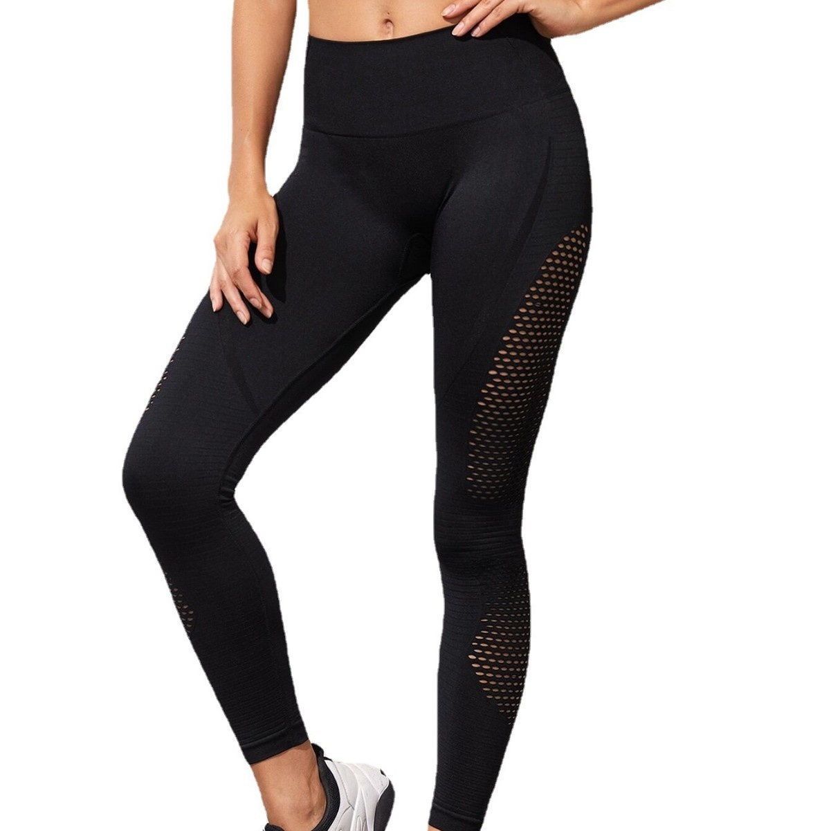 Slimming High-Waisted Breathable Quick-Dry Mesh Yoga Leggings for Women