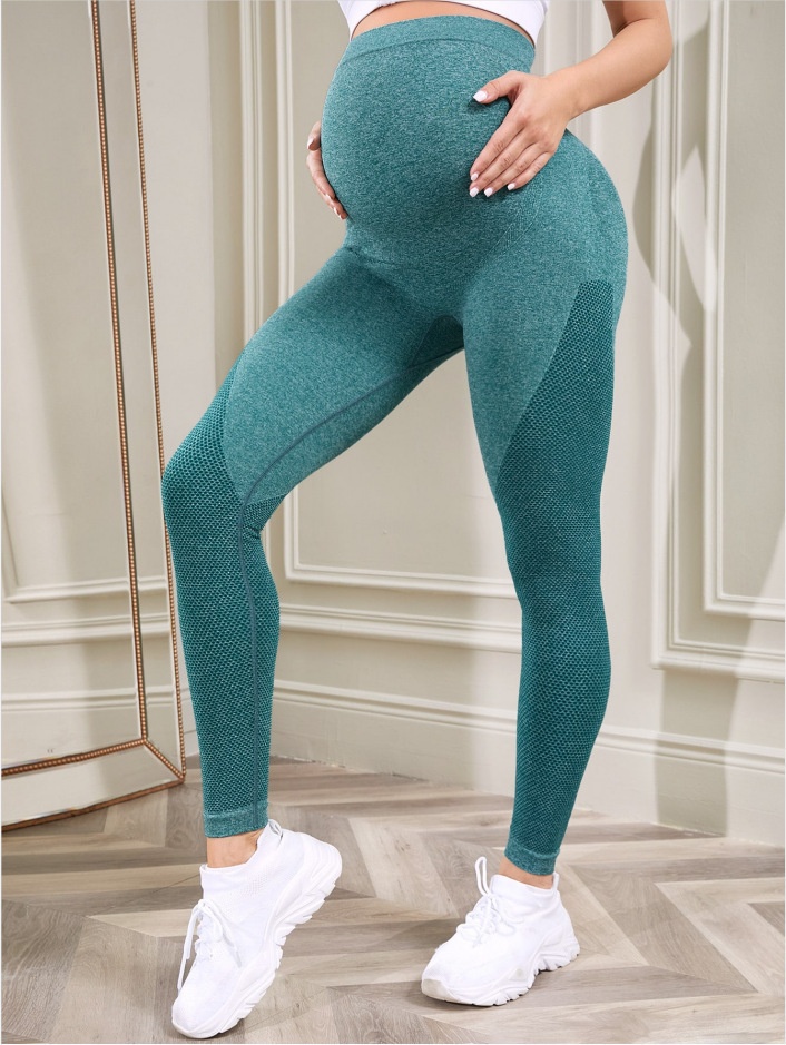 High-Waisted Comfy Quick-Dry Maternity Yoga Leggings for Women with Belly Support