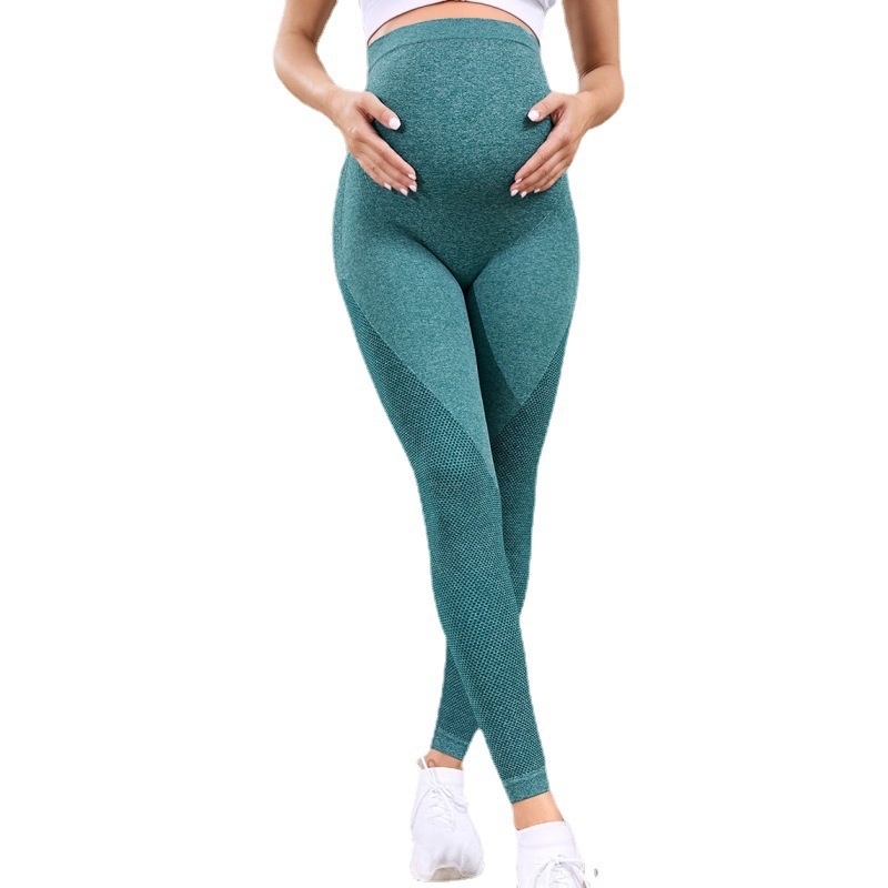 High-Waisted Comfy Quick-Dry Maternity Yoga Leggings for Women with Belly Support