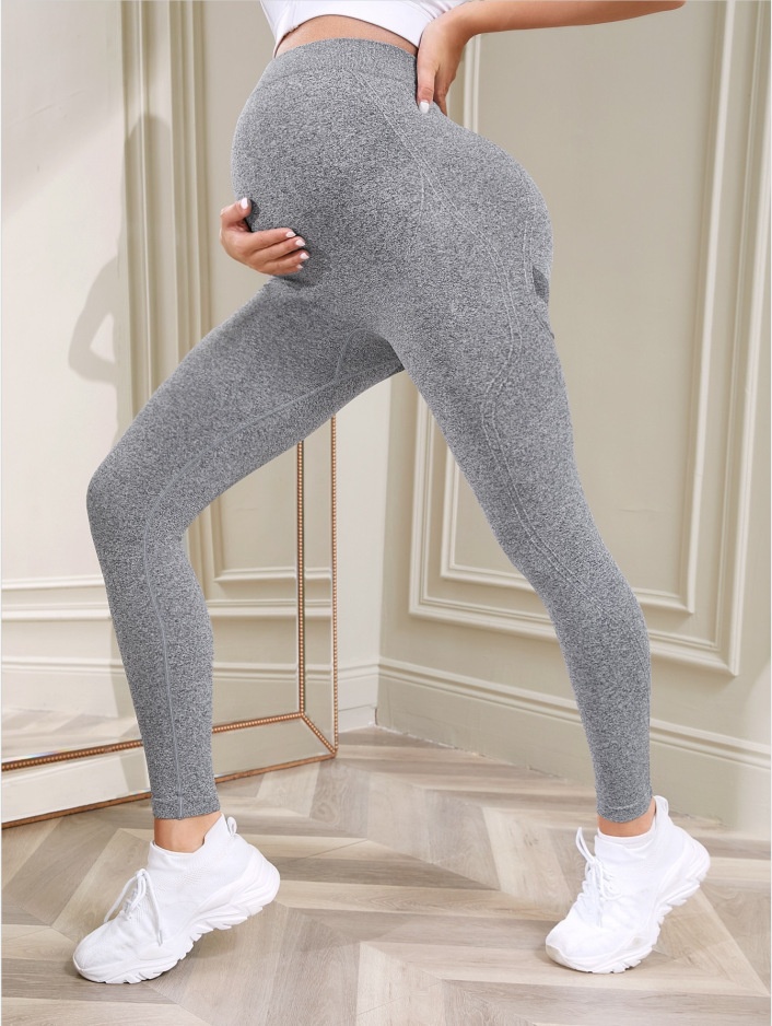 Women High-Waisted Slimming Quick-Dry Maternity Yoga Pants with Belly Support