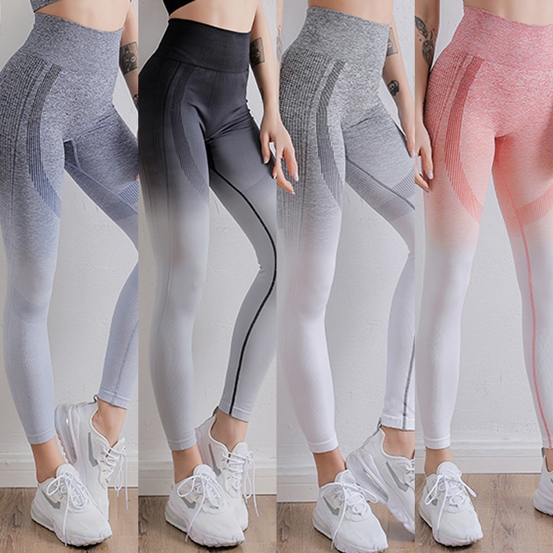 High-Waisted Slimming Gradient Leggings with Breathable Quick-Dry Function for Women