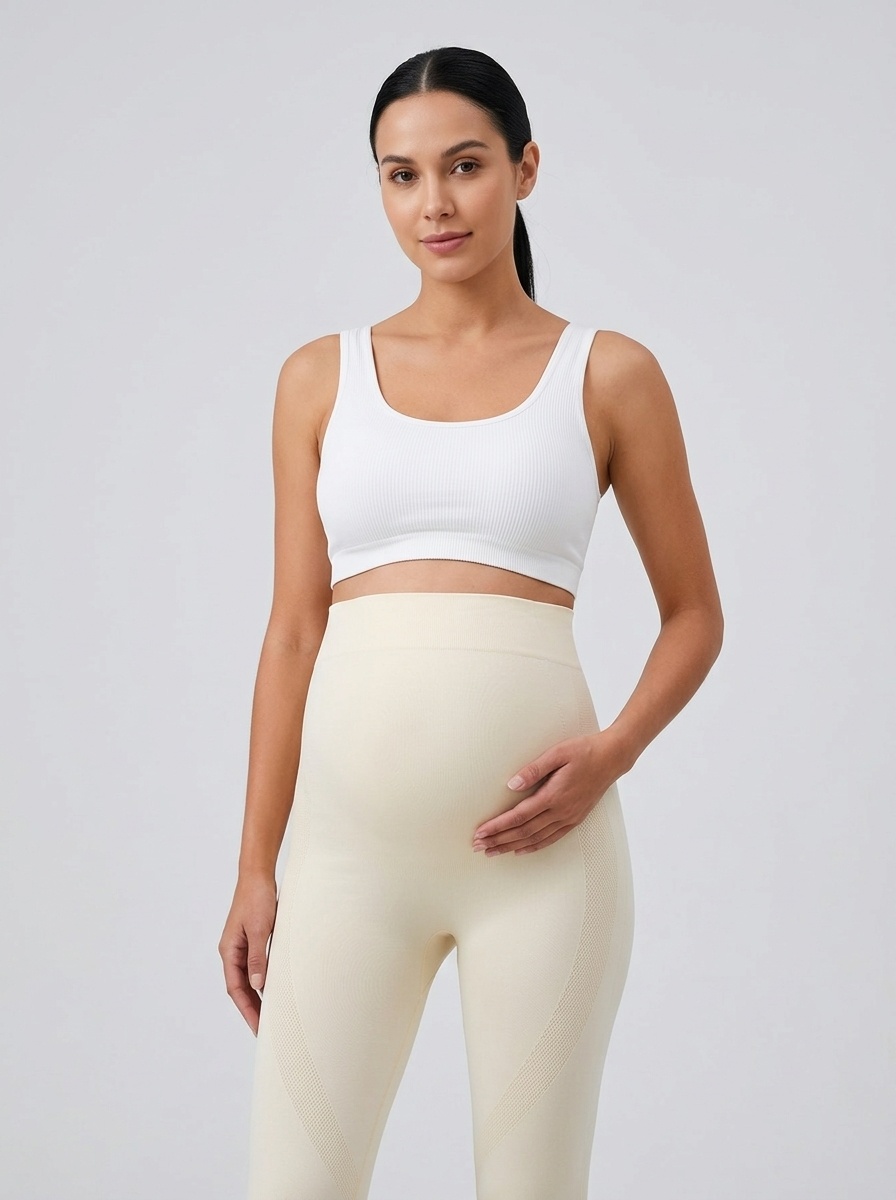 High-Waisted Slimming Quick-Dry Maternity Yoga Leggings with Belly Support for Women