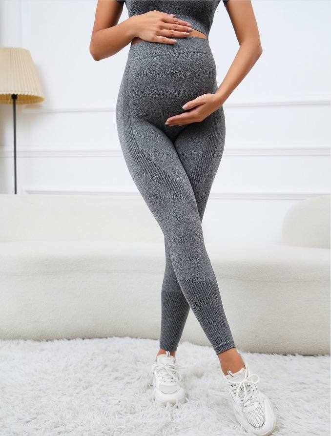 High-Waisted Slimming Quick-Dry Maternity Yoga Leggings with Belly Support for Women