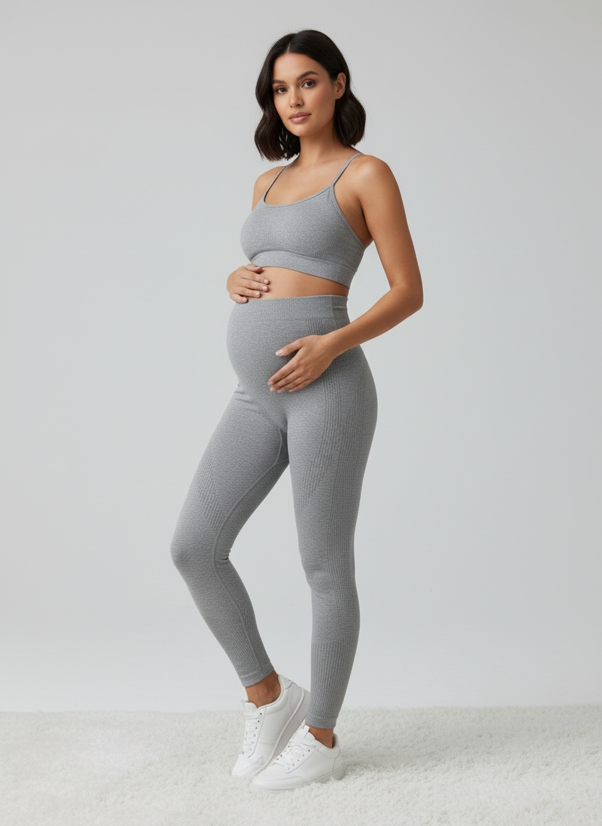 High-Waisted Slimming Quick-Dry Maternity Yoga Leggings with Belly Support for Women
